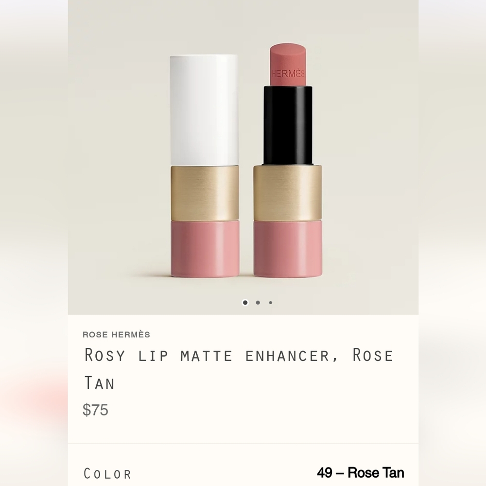 Hermes Rosy lip matte enhancer, Rose Tan Lipstick